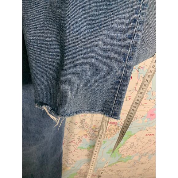 Free People We The Free Cotton Seamed Patch Design Ankle Boyfriend Jeans Size 26 - Picture 8 of 12